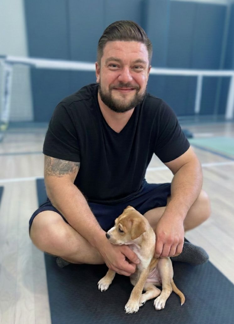 Markian with his dog