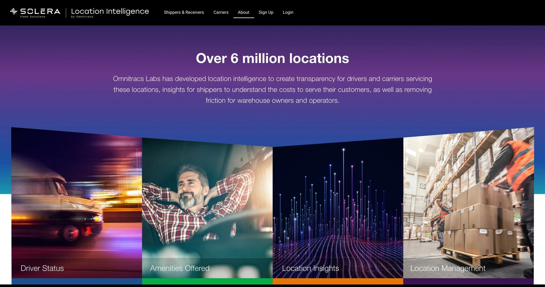 Solera Location Intelligence key screen